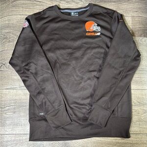 NFL Cleveland Browns Men's Dark Brown Crewneck Sweater